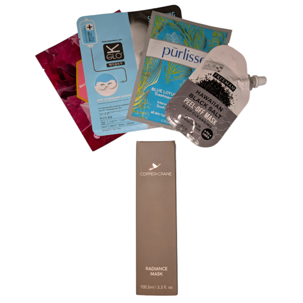 Lot of 5 Face Mask Products Freeman Purlisse K GLO Vitamasques Copper Crane New